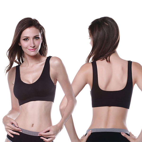 Women Seamless Stretch Sport Bra Yoga Fitness Padded Workout Tank Tops Racerback EBay